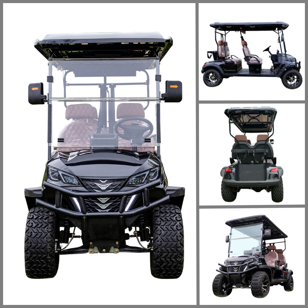 4 seater off road electric golf cart | high traction for mountain golf courses & scenic areas
