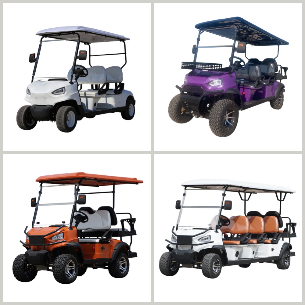 4 seater electric golf cart for scenic spots | stylish, comfortable & eco friendly sightseeing