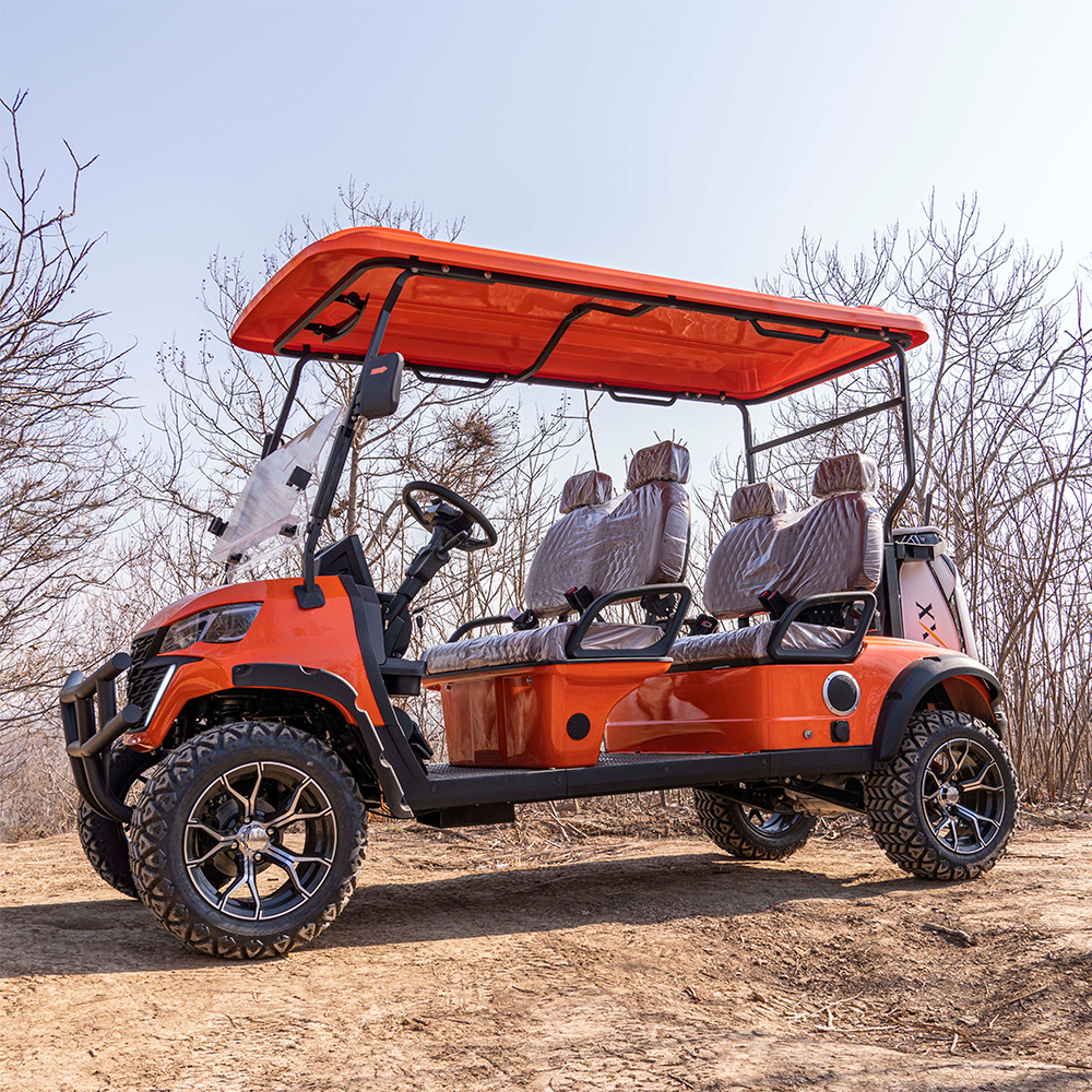 4 seater luxury electric golf cart | full oem customization, premium leather seats for 5 star resorts & private clubs