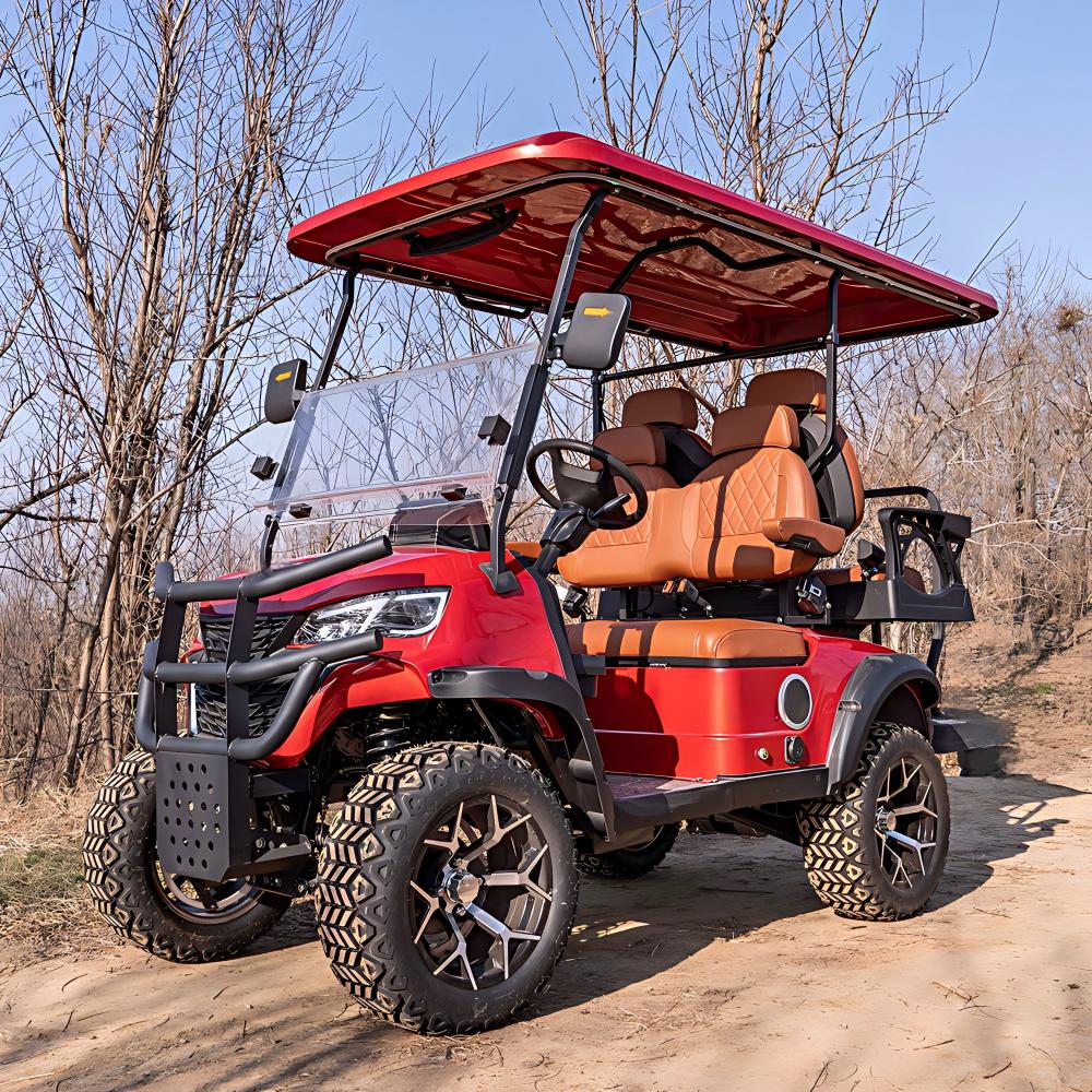 4 seater lightweight electric golf cart | portable, easy to maneuver for small golf courses & communities