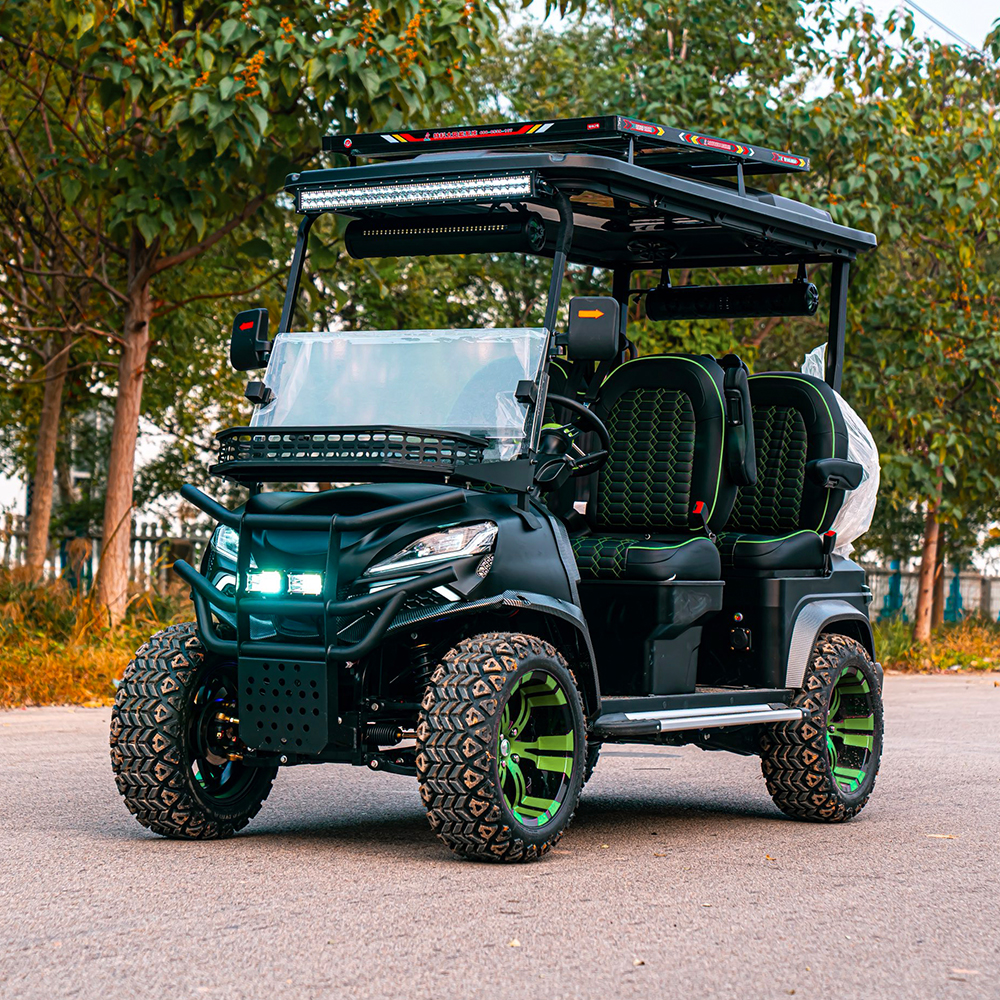 4 seater luxury electric golf cart | full oem customization, premium leather seats for 5 star resorts & private clubs