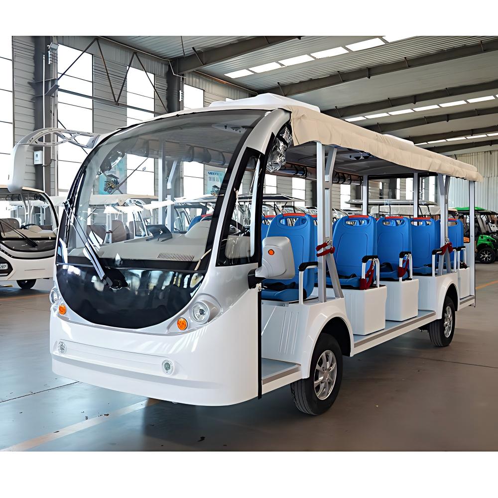 14 seater electric sightseeing bus | large capacity, stable & comfortable for scenic areas, parks & campus shuttle