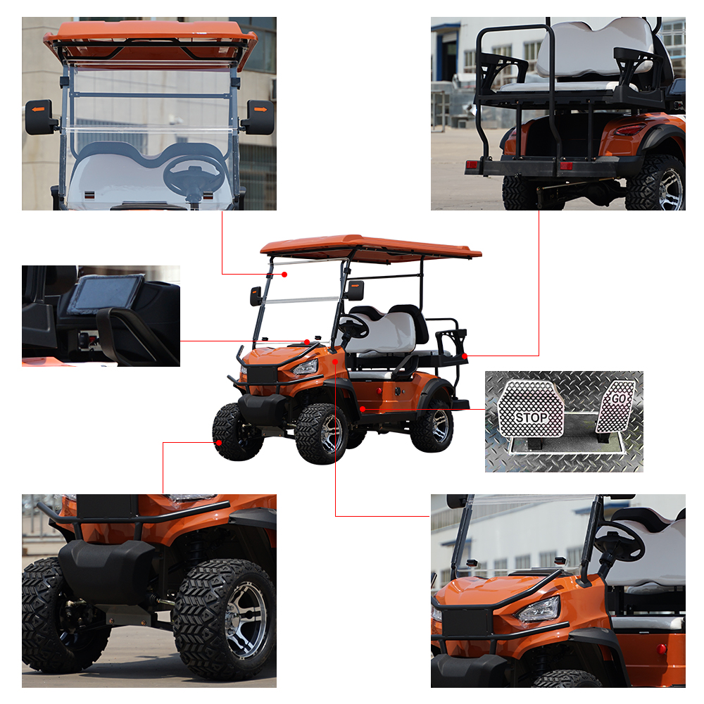 4 seater electric golf cart for scenic spots | stylish, comfortable & eco friendly sightseeing