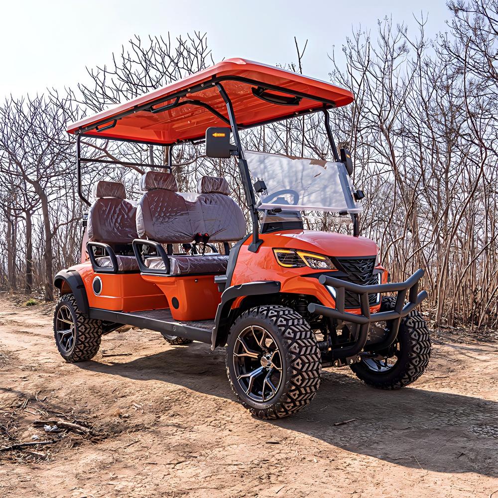 4 seater luxury electric golf cart | full oem customization, premium leather seats for 5 star resorts & private clubs