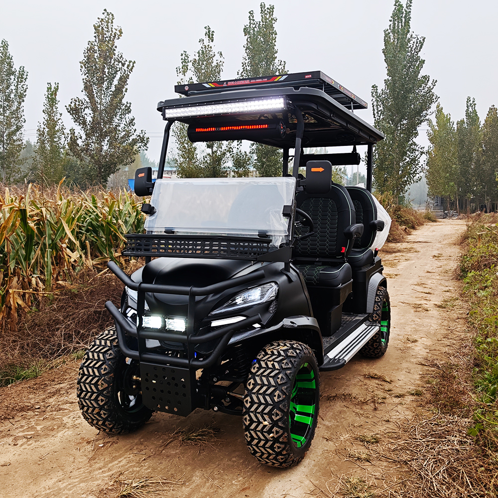 4 seater luxury electric golf cart | full oem customization, premium leather seats for 5 star resorts & private clubs