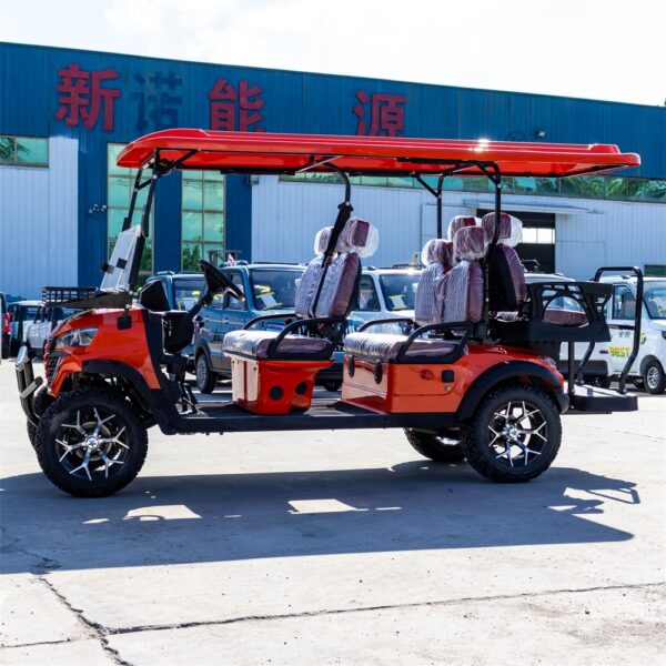 6 seater electric golf cart | multi scene shuttle, comfortable & durable for golf courses, resorts & communities