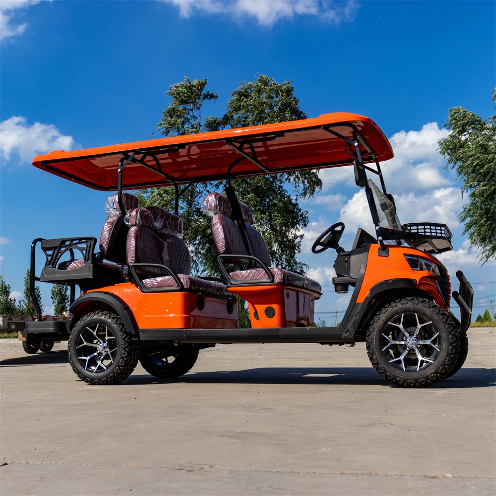 6 seater electric golf cart | multi scene shuttle, comfortable & durable for golf courses, resorts & communities