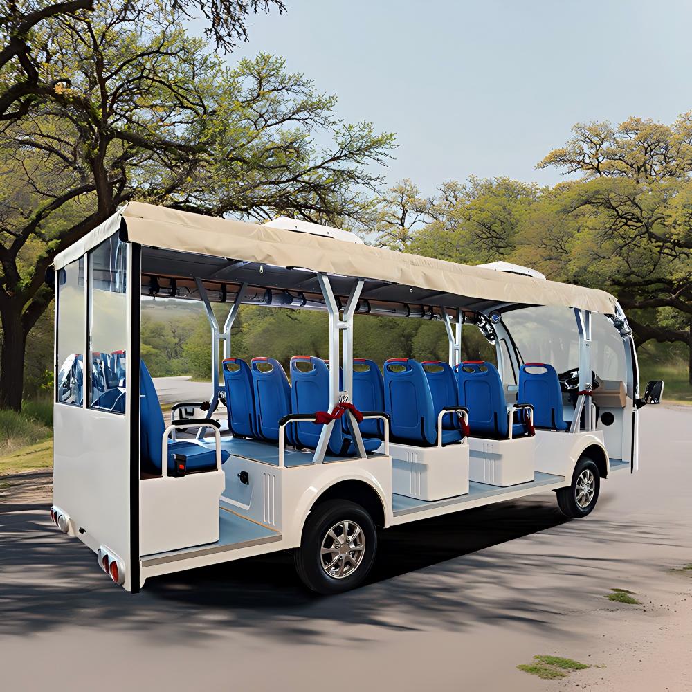 14 seater electric sightseeing bus | large capacity, stable & comfortable for scenic areas, parks & campus shuttle