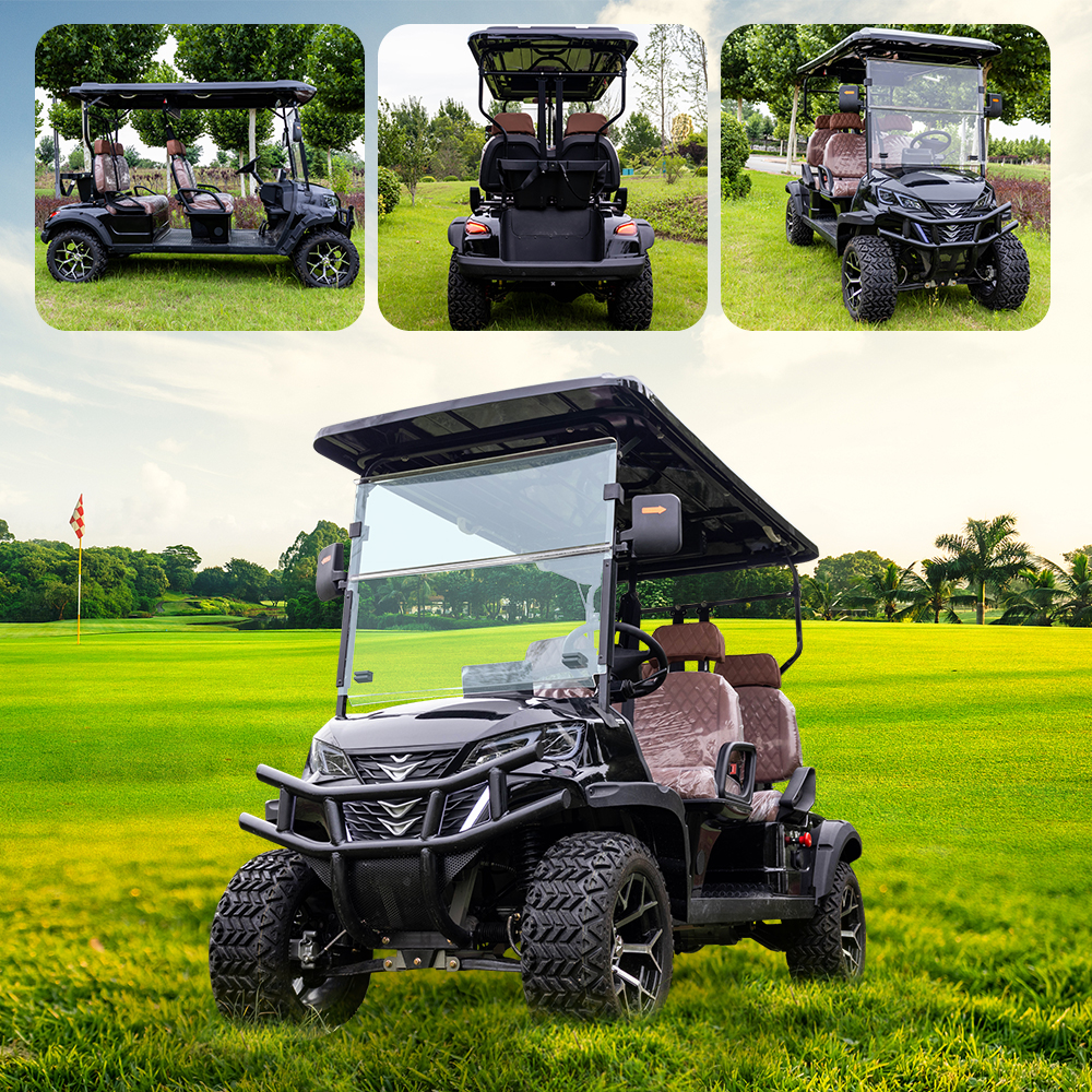 4 seater off road electric golf cart | high traction for mountain golf courses & scenic areas