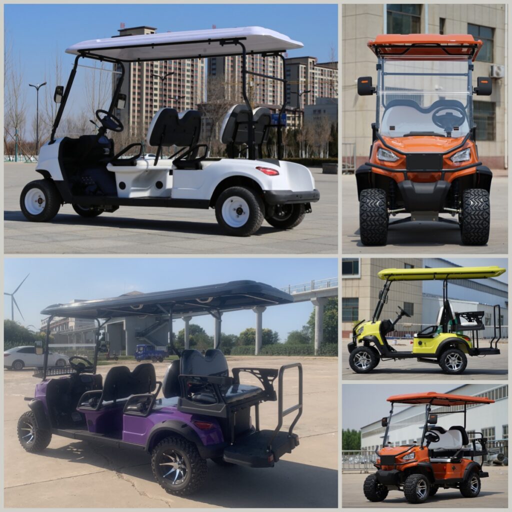 4 seater electric golf cart for scenic spots | stylish, comfortable & eco friendly sightseeing