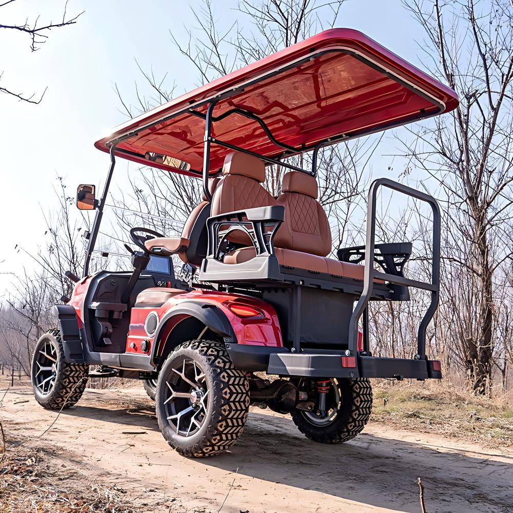 4 seater lightweight electric golf cart | portable, easy to maneuver for small golf courses & communities