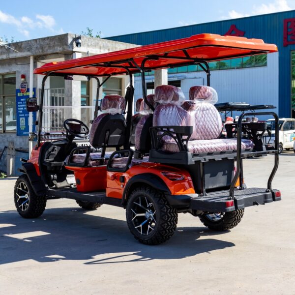 6 seater electric golf cart | multi scene shuttle, comfortable & durable for golf courses, resorts & communities