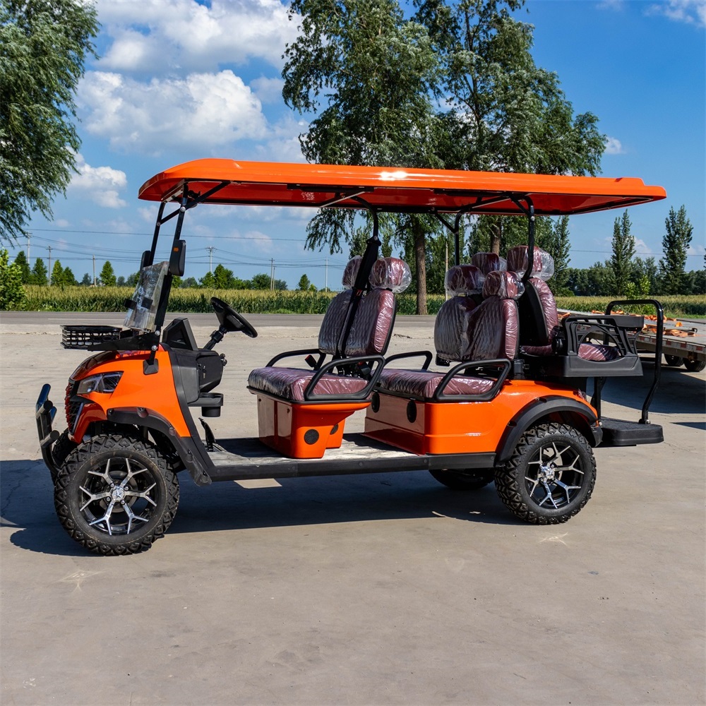 6 seater electric golf cart | multi scene shuttle, comfortable & durable for golf courses, resorts & communities