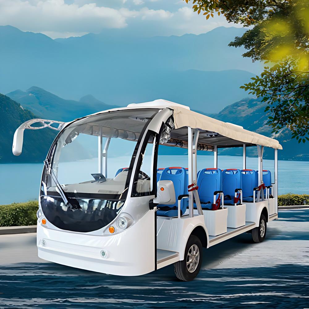 14 seater electric sightseeing bus | large capacity, stable & comfortable for scenic areas, parks & campus shuttle