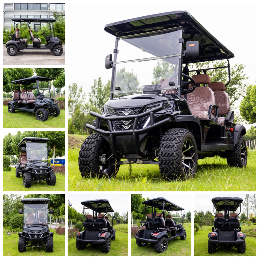 4 seater off road electric golf cart | high traction for mountain golf courses & scenic areas