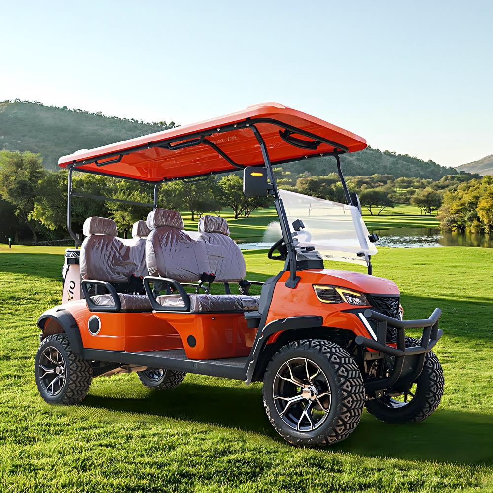 4 seater luxury electric golf cart | full oem customization, premium leather seats for 5 star resorts & private clubs