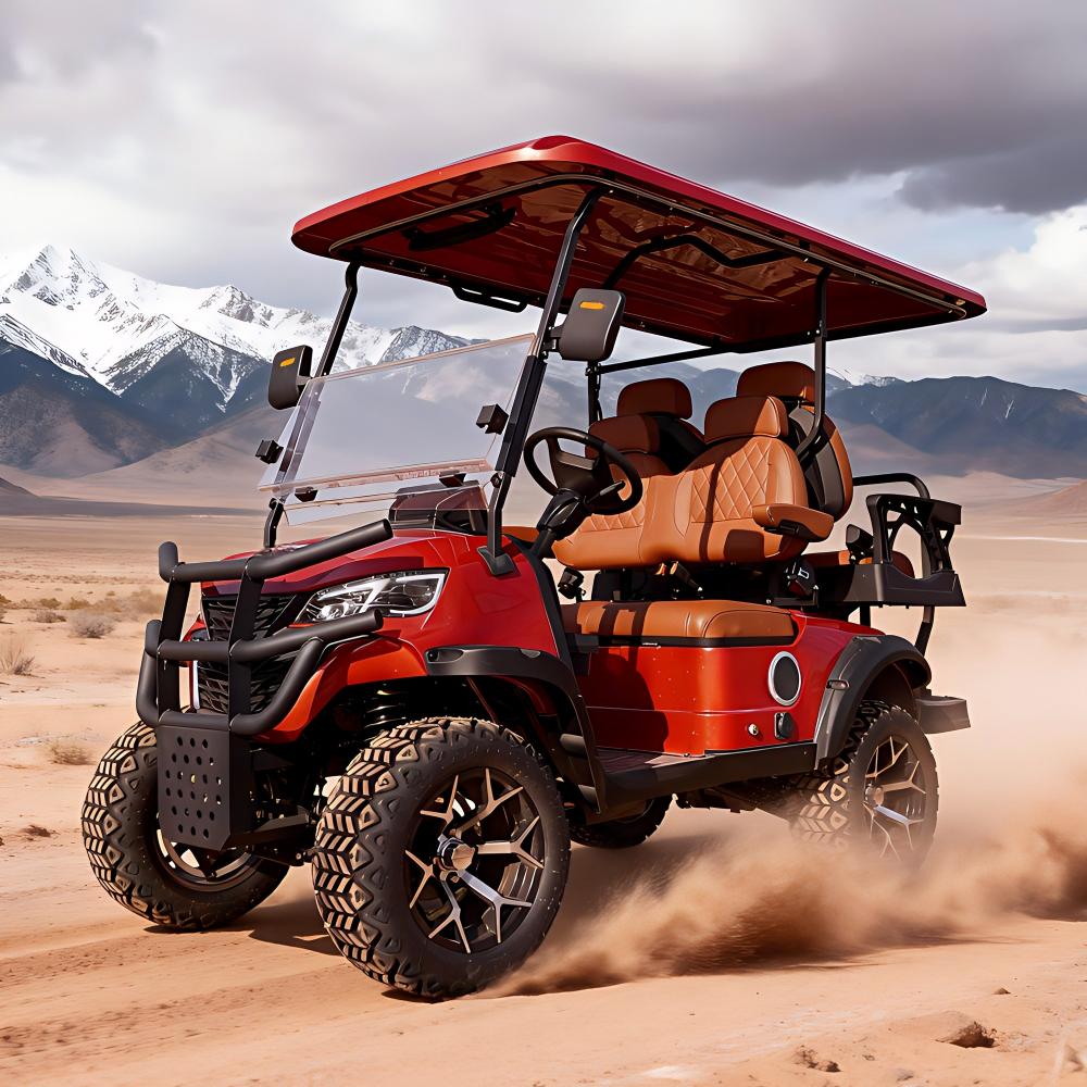 4 seater lightweight electric golf cart | portable, easy to maneuver for small golf courses & communities