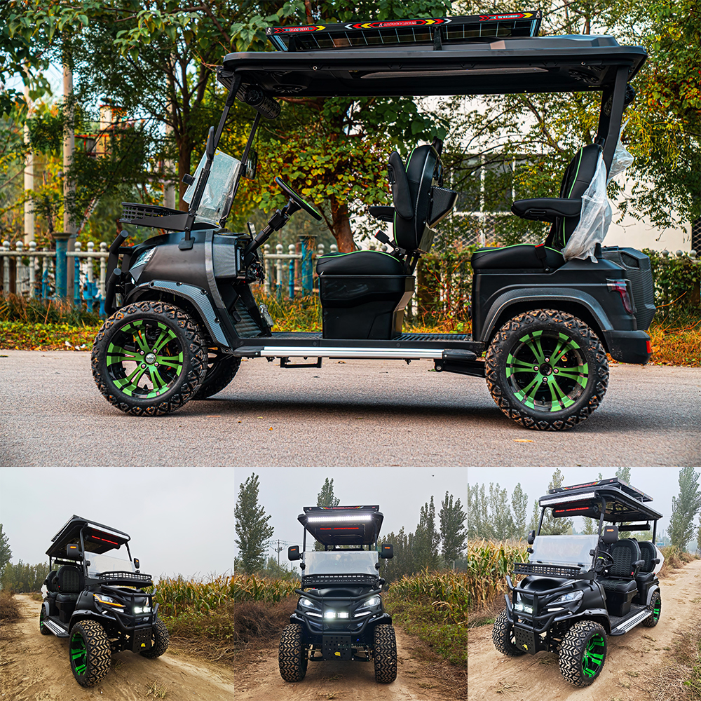 4 seater luxury electric golf cart | full oem customization, premium leather seats for 5 star resorts & private clubs