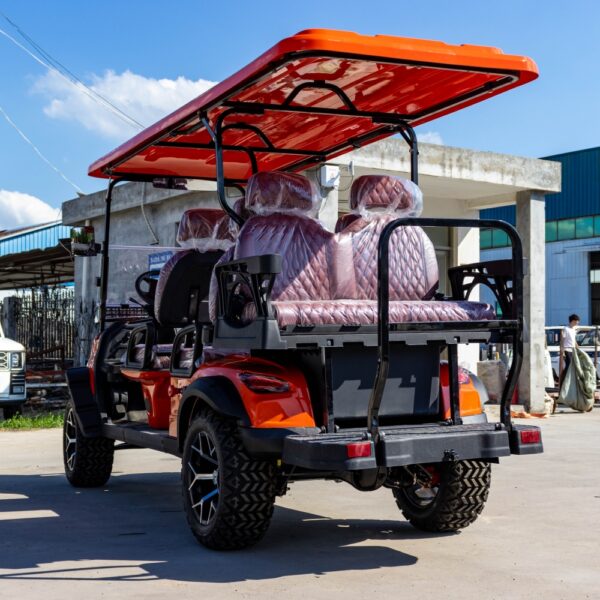 6 seater electric golf cart | multi scene shuttle, comfortable & durable for golf courses, resorts & communities