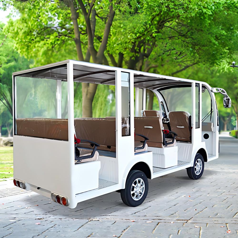 8 seater electric sightseeing cart | open air & comfortable, suitable for scenic areas, resorts & commercial districts
