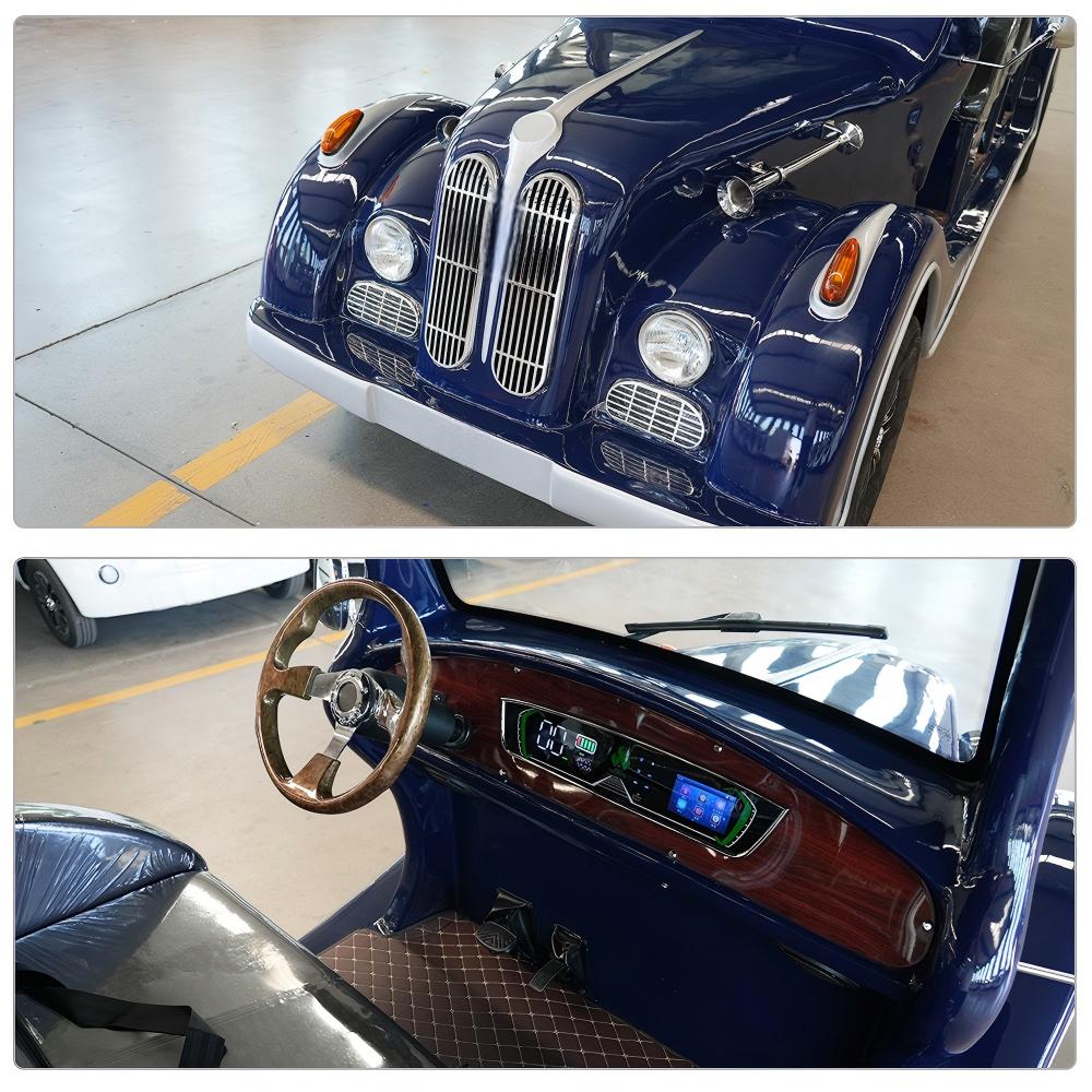 custom vintage style golf cart | retro appearance, premium comfort & customizable for golf courses, luxury resorts & private clubs