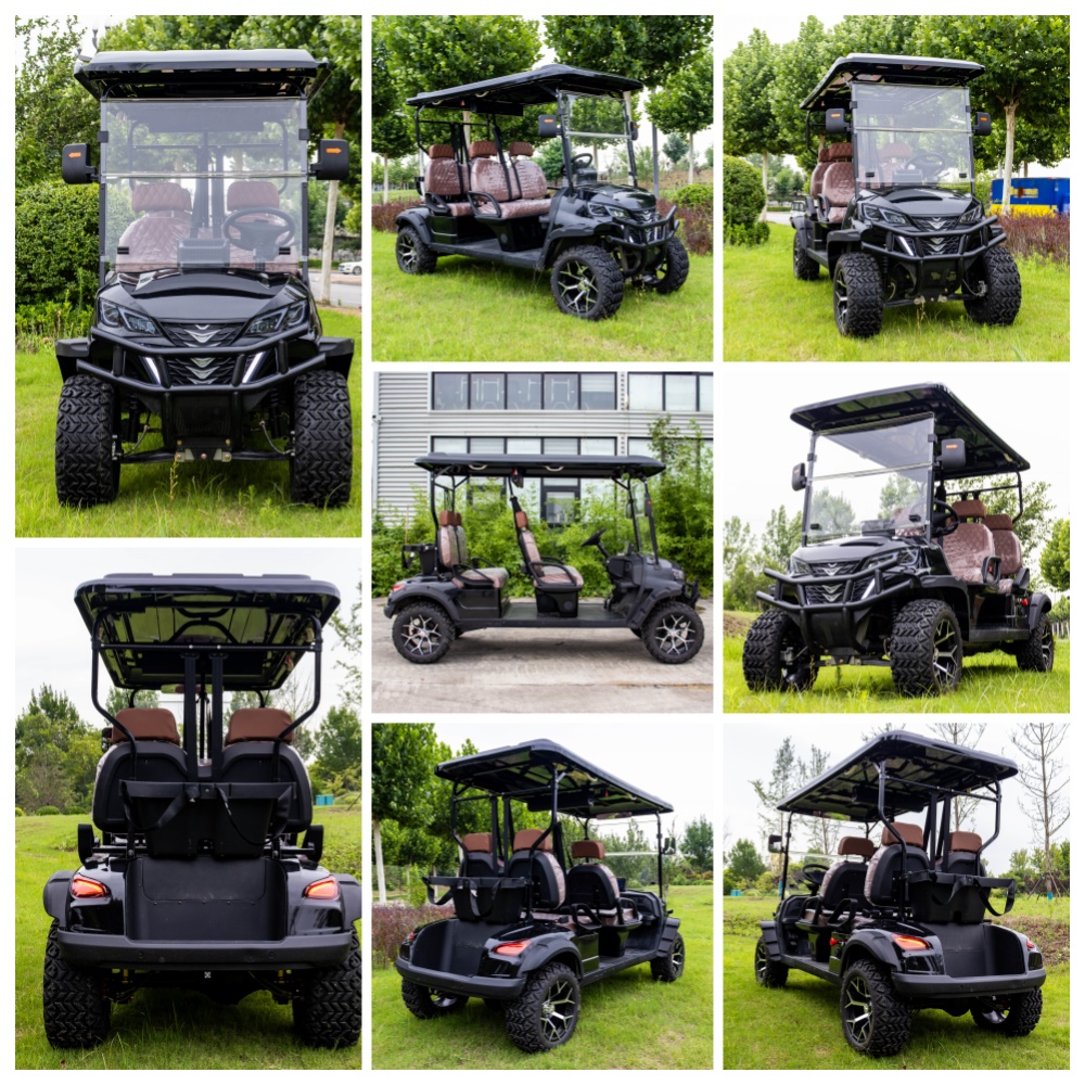 4 seater off road electric golf cart | high traction for mountain golf courses & scenic areas