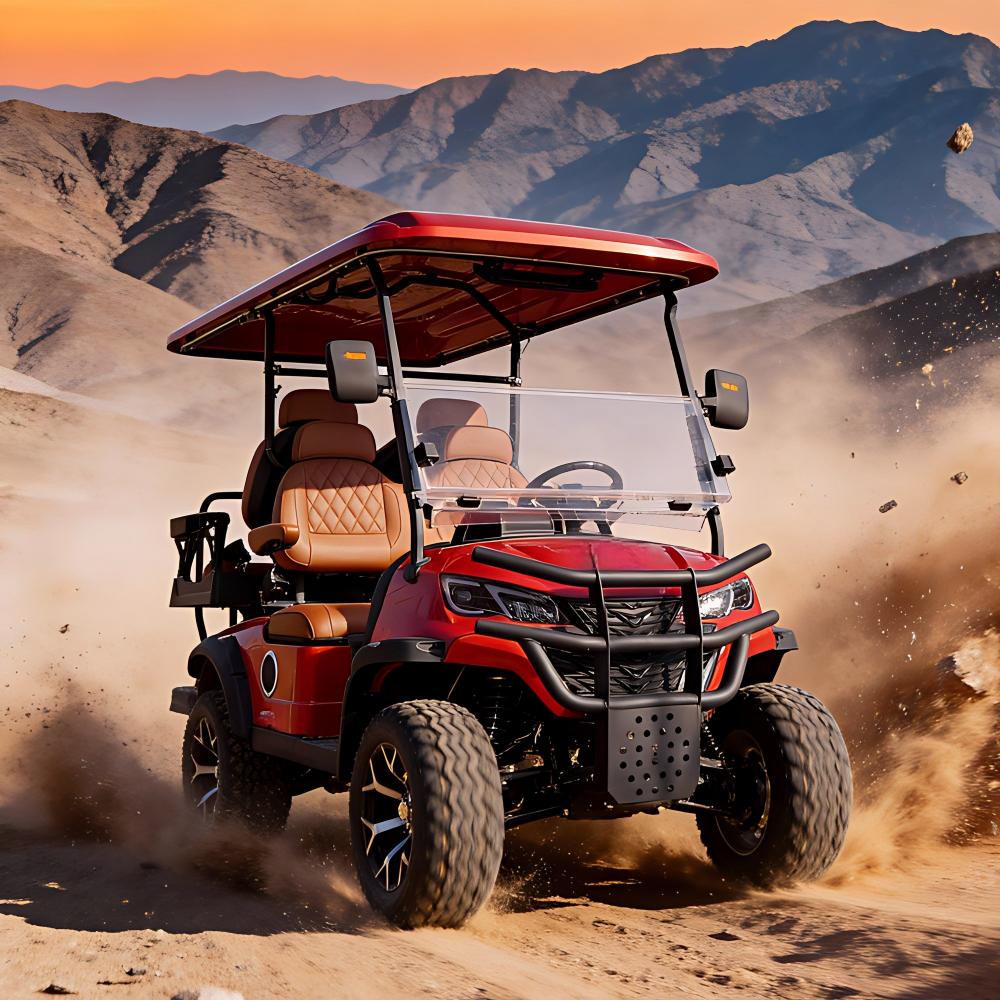 4 seater lightweight electric golf cart | portable, easy to maneuver for small golf courses & communities