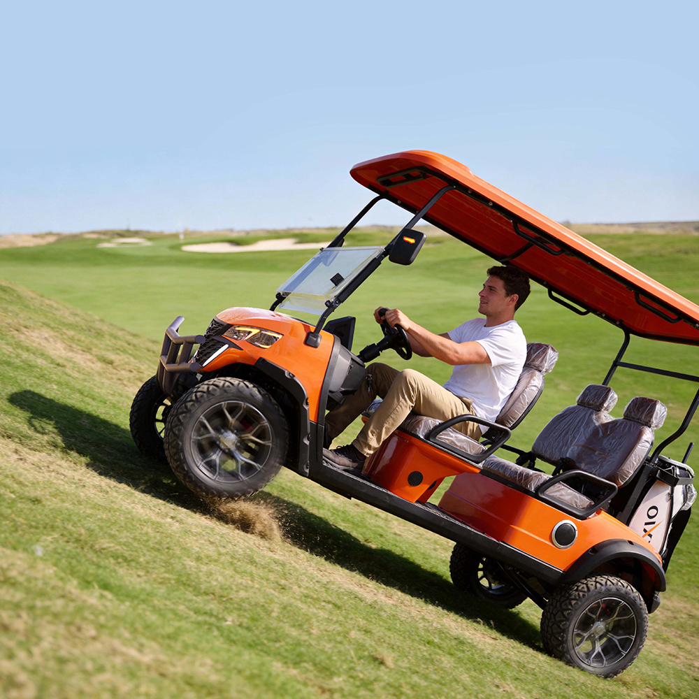 4 seater luxury electric golf cart | full oem customization, premium leather seats for 5 star resorts & private clubs