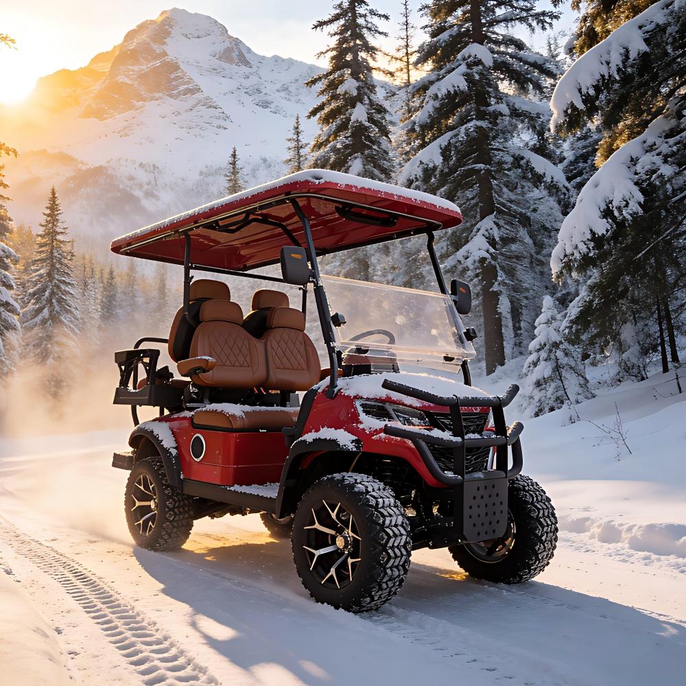 4 seater lightweight electric golf cart | portable, easy to maneuver for small golf courses & communities