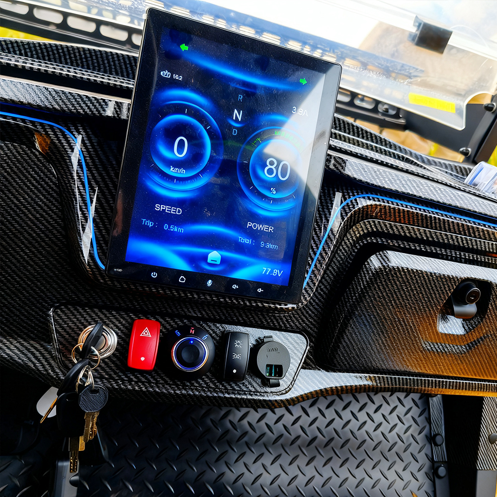 4 seater luxury electric golf cart | full oem customization, premium leather seats for 5 star resorts & private clubs