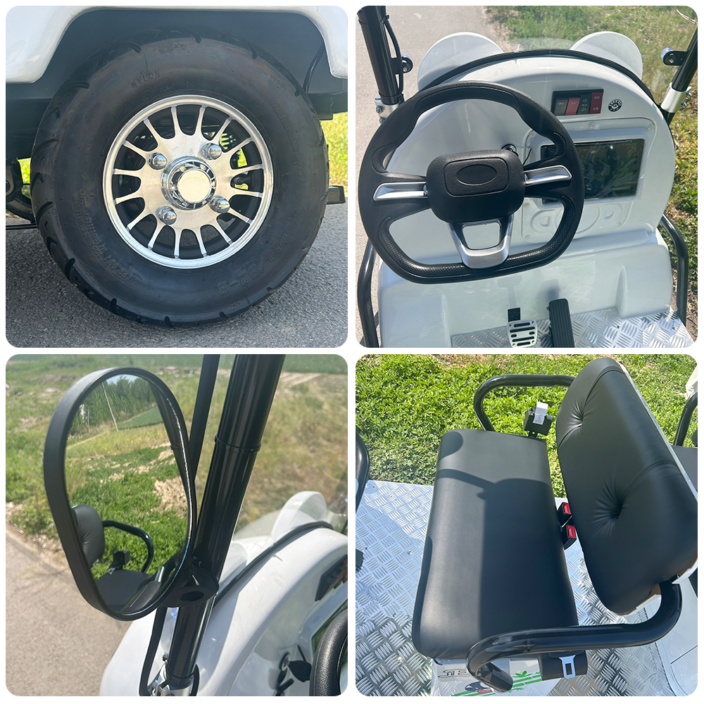 4 seater off road electric golf cart | high traction for mountain golf courses & scenic areas