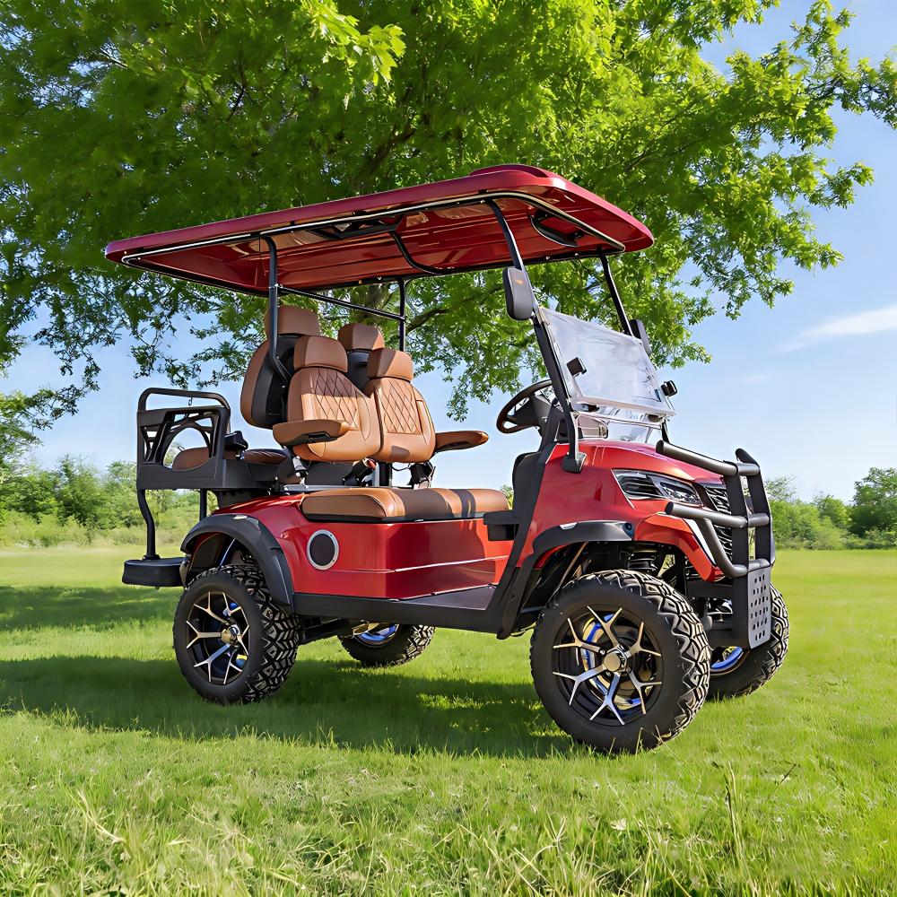 4 seater lightweight electric golf cart | portable, easy to maneuver for small golf courses & communities