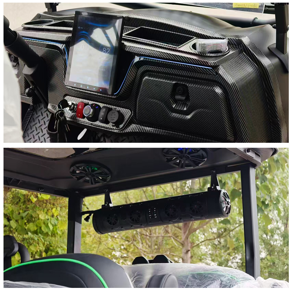 4 seater luxury electric golf cart | full oem customization, premium leather seats for 5 star resorts & private clubs