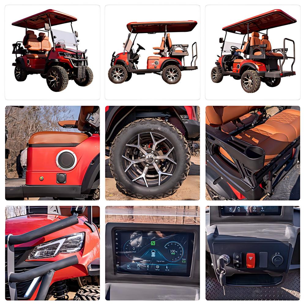 4 seater lightweight electric golf cart | portable, easy to maneuver for small golf courses & communities